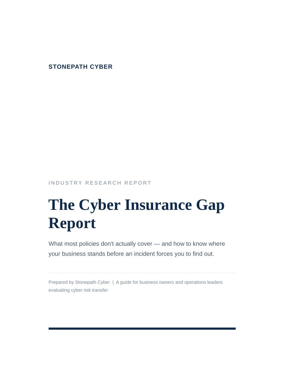Cover of The Cyber Insurance Gap Report: What Most Policies Don't Actually Cover